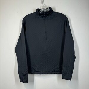 ALPINE DESIGN Womens Black 1/4 Zip Pullover Textured Performance Outdoor Sz S